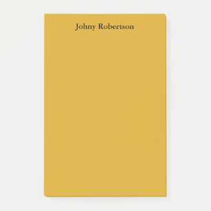 Bloco De Notas Cor Goldenrod Placa Profissional Elegante Moderno