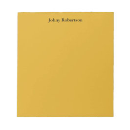 Bloco De Notas Cor Goldenrod Placa Profissional Elegante Moderno