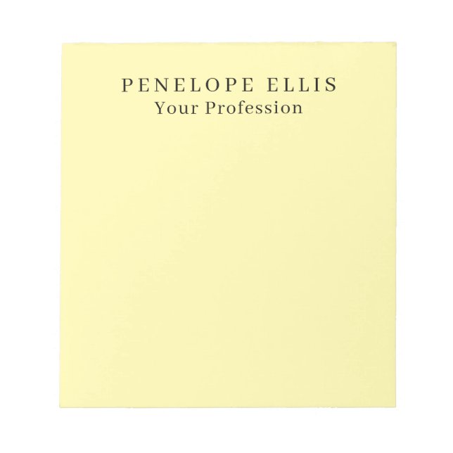 Bloco De Notas Cor Original Única Clássica Profissional (Frente)