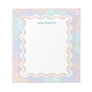 Bloco De Notas Cor Personalizada Colorida Pastel Suave Borda Ondu