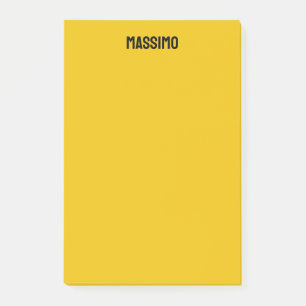 Bloco De Notas Cor Própria Nome Minimalista Moderno Simples Doura