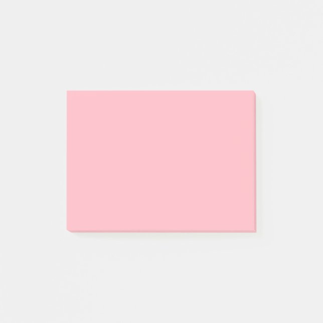 Bloco De Notas Cor Rosa Claro Sólido (Frente)