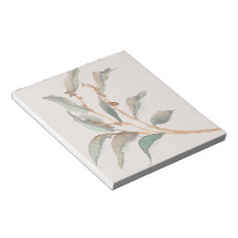 Bloco De Notas Cor simples da água deixa verde moderno e rosa