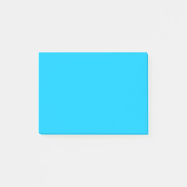 Bloco De Notas Cor Sólida Azul do Céu Vivo (Frente)