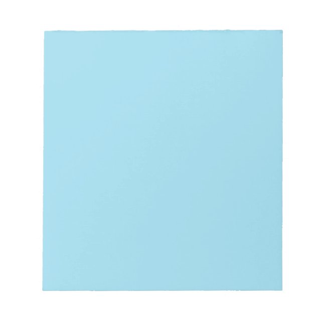 Bloco De Notas Cor Sólida Azul Pastel (Frente)