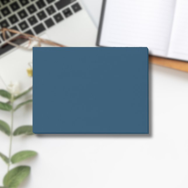 Bloco De Notas Cor Sólida Azul Prussiana | Clássico | Elegante (Criador carregado)