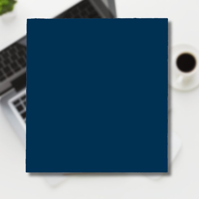 Bloco De Notas Cor Sólida Azul Prussiana | Clássico | Elegante (Criador carregado)