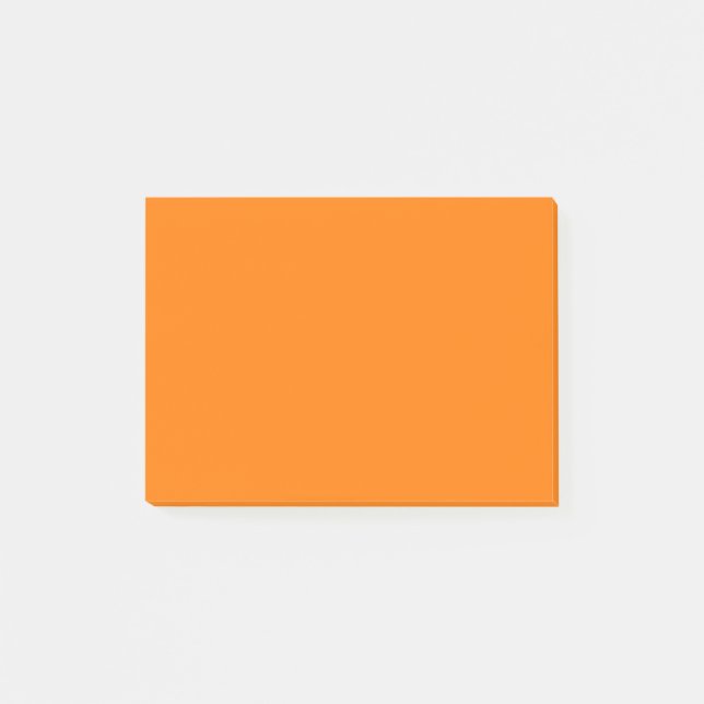 Bloco De Notas Cor Sólida Laranja de Segurança (Frente)