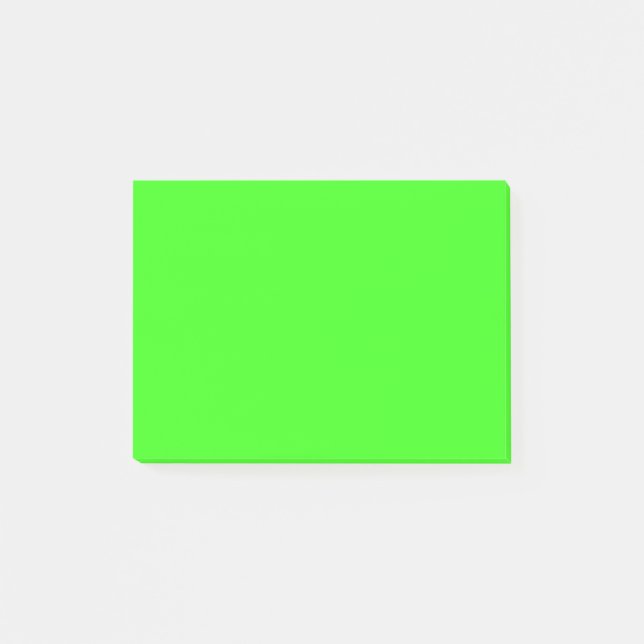 Bloco De Notas Cor Sólida Neon Verde (Frente)
