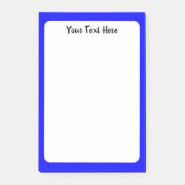 Bloco De Notas Cor Sólido Azul Neon