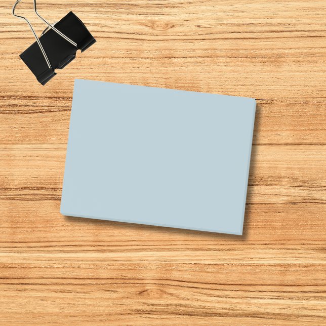 Bloco De Notas Cor Sólido Azul Pastel | Clássico | Elegante (Criador carregado)