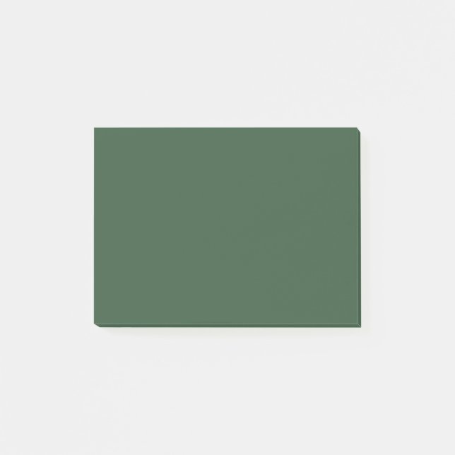 Bloco De Notas Cor Verde Esmeralda Escuro Sólido (Frente)