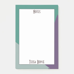 Bloco De Notas Cor Verde Roxo Moderna, Cor Verde Roxo, Monograma