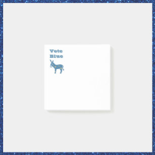 Bloco De Notas Coração Azul Bonito Donkey VOTAÇÃO AZUL