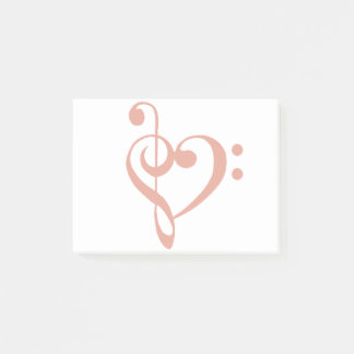 Bloco De Notas Coração Cutânea Coração Coral - Coral Rosa