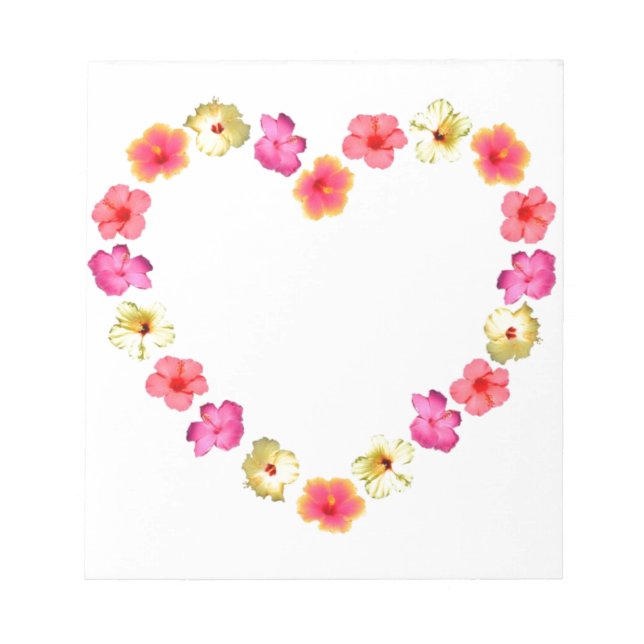 Bloco De Notas Coração das Flores (Frente)