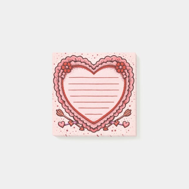 Bloco De Notas Coração de Amor (Frente)