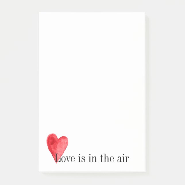 Bloco De Notas Coração Vermelho (Frente)