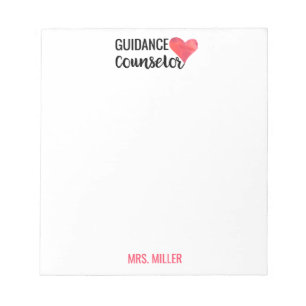 Bloco De Notas Coração vermelho personalizado conselheiro da