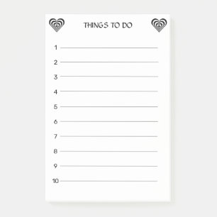 Bloco De Notas Corações brancos e negros em coisas brancas a sere