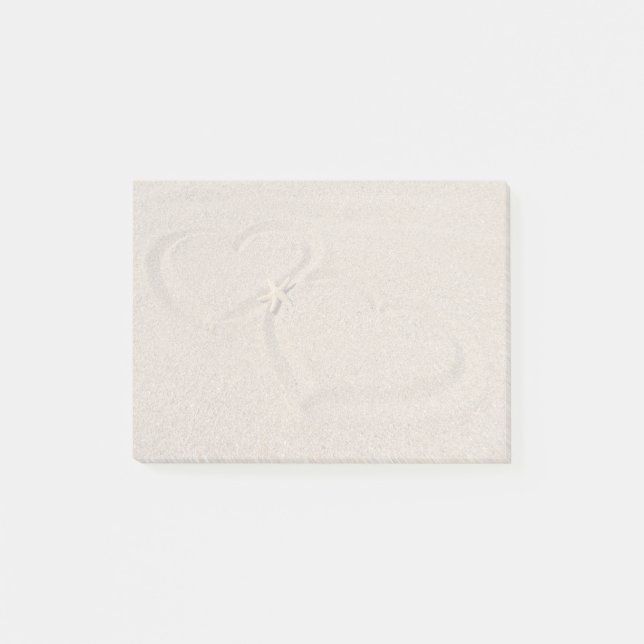 Bloco De Notas Corações de Areia Suave (Frente)