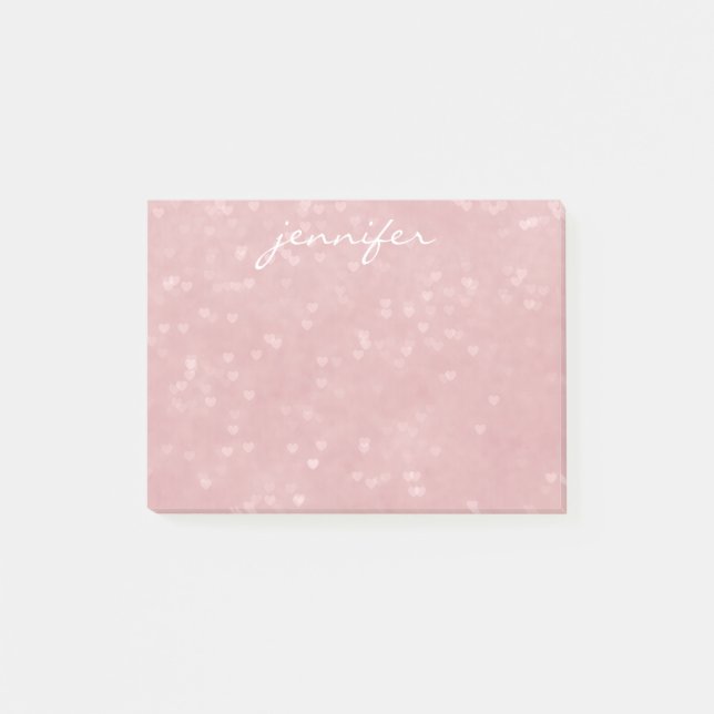 Bloco De Notas Corações espalhados personalizados (Frente)