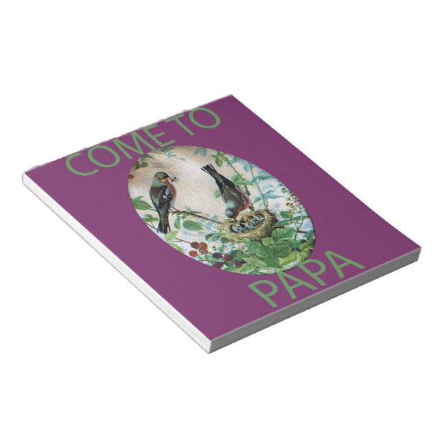 Bloco De Notas Corações Famintos: Papai tem Comida! (Inclinado)