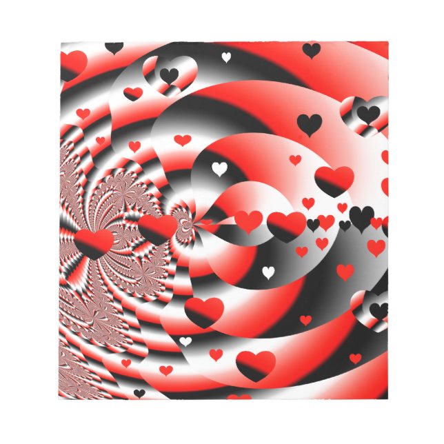 Bloco De Notas Corações Flutuantes (Frente)