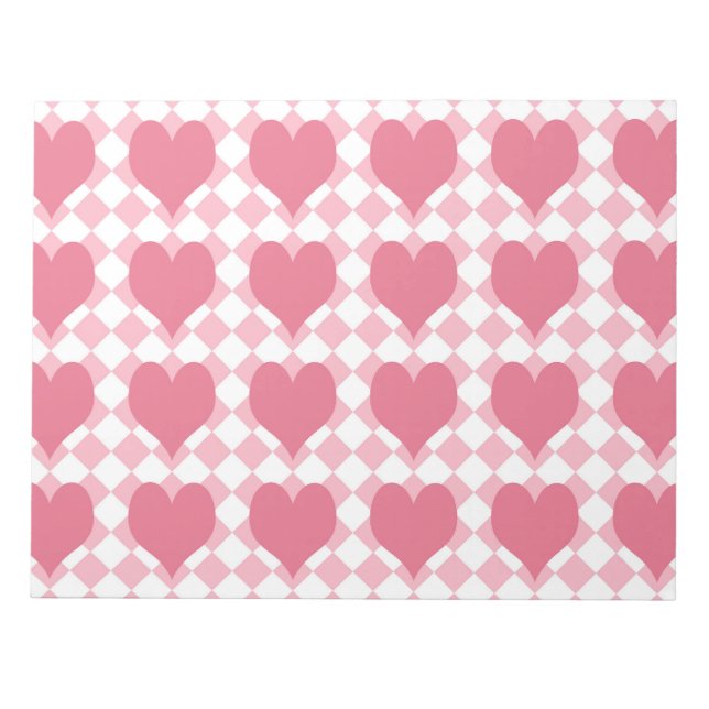Bloco De Notas Corações Rosa (Frente)