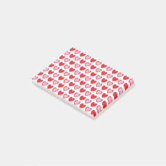 Bloco De Notas Corações Vermelho e Rosa
