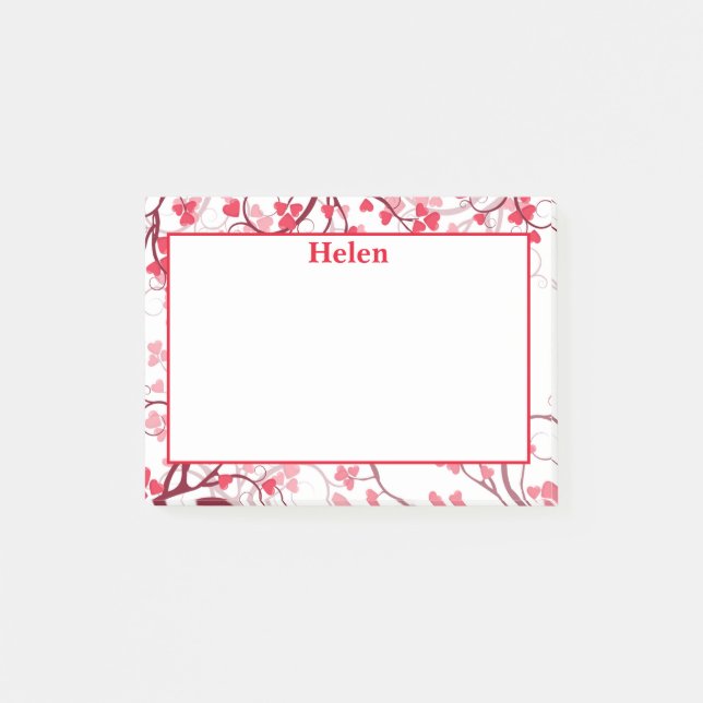 Bloco De Notas Corações Vermelhos Cons Clássicos (Frente)