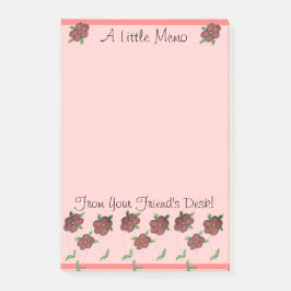 Bloco De Notas Coral e Blogues de Flores Borgonhais