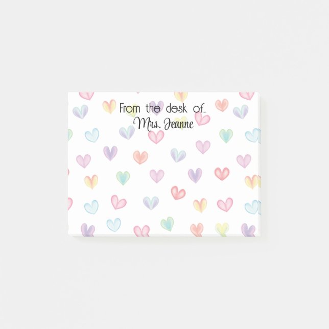 Bloco De Notas Corante do arco-íris personalizado elegante (Frente)