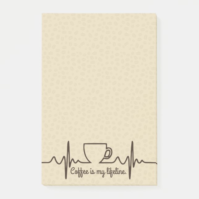 Bloco De Notas Corda de salvamento 4x6 do café (Frente)