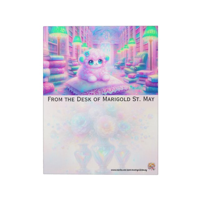 Bloco De Notas Cordeiro na Biblioteca (Invertido)