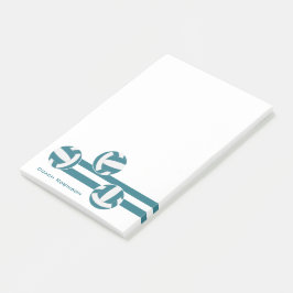 Bloco De Notas cores da equipe de vôlei das listras de chá