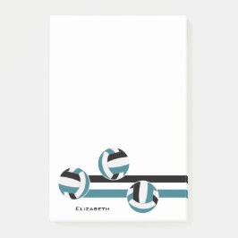 Bloco De Notas cores da equipe de vôlei das listras pretas de tez