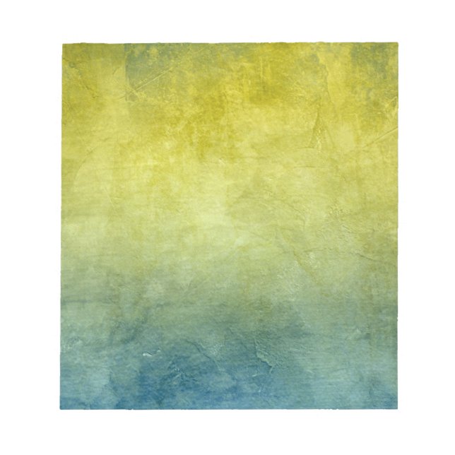 Bloco De Notas Cores Grunge - Amarelo & Azul (Frente)