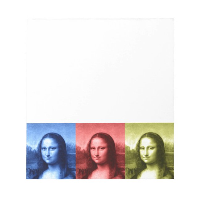 Bloco De Notas Cores Primárias da Mona Lisa (Frente)