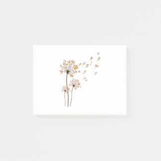 Bloco De Notas Corgi Flower Fly Dandelion Cubo Cão Lover