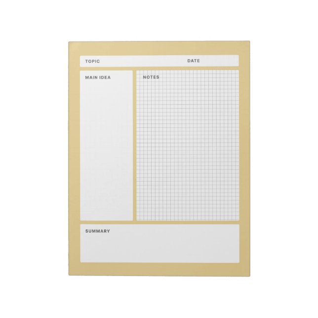 Bloco De Notas Cornell Notes (Graph) (Invertido)