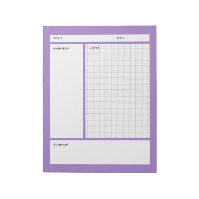 Bloco De Notas Cornell Notes (Graph) (Invertido)
