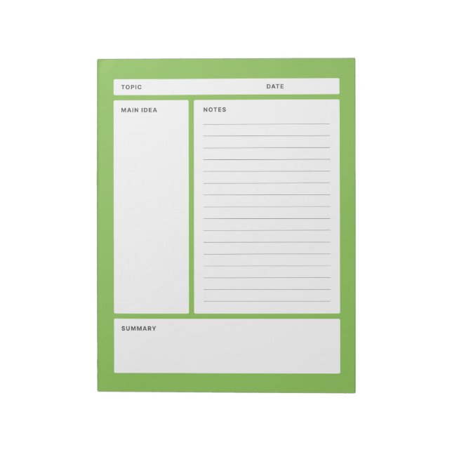 Bloco De Notas Cornell Notes (Linha) (Invertido)
