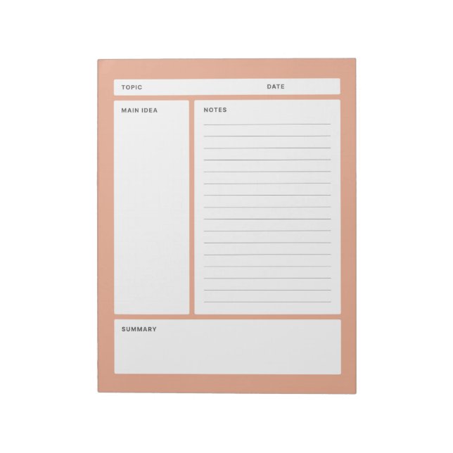 Bloco De Notas Cornell Notes (Linha) (Invertido)