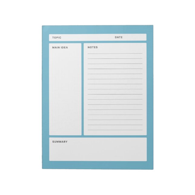Bloco De Notas Cornell Notes (Linha) (Invertido)