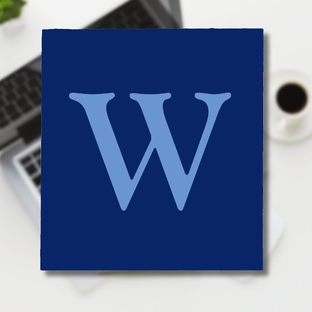 Bloco De Notas Cornflower Blue - Letra inicial | Azul-safira (Criador carregado)