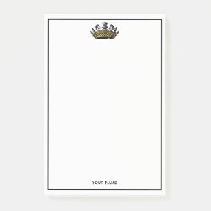 Bloco De Notas Coroa Vintage Com Peças de Xadrez Colorido