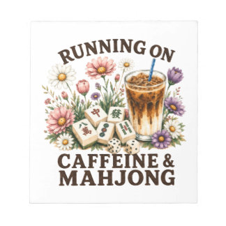 Bloco De Notas Correndo em Cafeína & Mahjong