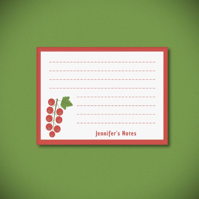 Bloco De Notas Corrente Vermelha (Red Currant Post-it Notes)