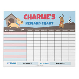 Bloco De Notas Cortar Cães de Cartoon Recompensa Tarefas Personal